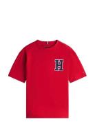 Tommy Hilfiger Varsity Front Back Print Tee Ss Röd