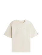 Tommy Hilfiger Ss Tee Cont. Logo Kräm