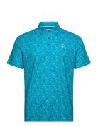 Original Penguin Golf 19Th Hole Sake-Tini Novelty Print Polo Blå