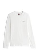 Tommy Jeans Tjm Slim Chest Linear Ls Tee Ext Vit