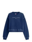 Tommy Jeans Tjw Rlx Crp Stitch Linear Crew Blå