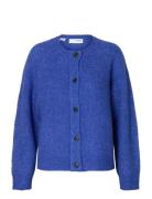 Selected Slflulu Ls Knit Short Cardigan B Noos Blå