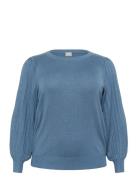 Kaffe Curve Kcloni Knit Pullover Blå