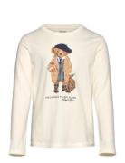 Ralph Lauren Kids Polo Bear Cotton Jersey Long-Sleeve Tee Kräm