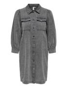 ONLY Onlfelica Dnm Dress Noos Grå