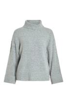 Vila Virolfie Roll Neck L/S Knit Top - Noos Grå