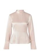 Malina Celene Tie Detailed Satin Blouse Rosa