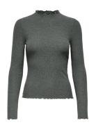 ONLY Onlemma L/S High Neck Top Noos Jrs Grå