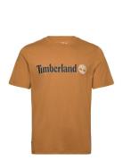 Timberland Linear Logo Short Sleeve Tee Brun