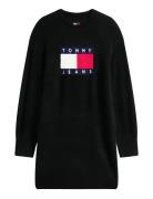 Tommy Jeans Tjw Flag Sweater Dress Ext Svart
