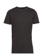 Lindbergh Mouliné O-Neck Tee S/S Svart