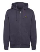 Lyle & Scott Zip Through Hoodie Marinblå