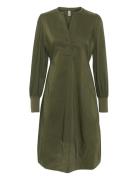 Culture Cuantoinett Rib Dress Grön