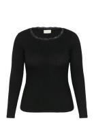 Kaffe Curve Kcomia U-Neck Tee Svart