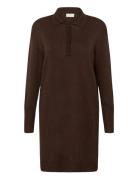 Kaffe Kalizza Polo Knit Dress Brun