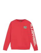 Indian Blue Jeans Sweater Print Sleeve Röd