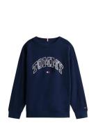 Tommy Hilfiger Varsity Raised Print Sweatshirt Marinblå