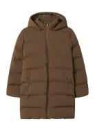 LMTD Nlfmorop Long Puffer Jacket Brun