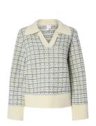 YAS Yaslivia Ls V-Neck Knit Pullover Noos Kräm