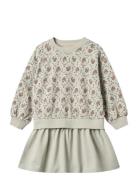 Wheat Sweat Dress L/S Maggie Grön
