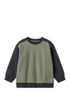 Wheat Sweatshirt L/S Block Ellis Marinblå