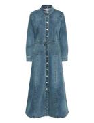 Gestuz Gzviva Ls Long Dress Blå
