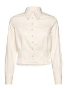 Wrangler Femme Peplum Shirt Kräm