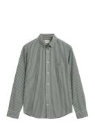 GANT Reg Classic Poplin Stripe Shirt Grön