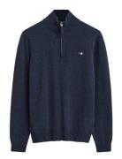 GANT Superfine Lambswool Half Zip Marinblå