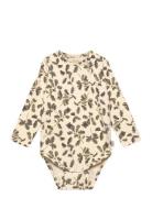 Petit Piao Body L/S Printed Kräm