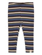 Petit Piao Legging Modal Multi Striped Marinblå