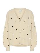 YAS Yasbow Ls Embroided Knit Cardigan S. Kräm