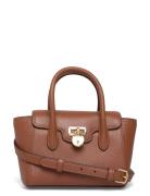 Lauren Ralph Lauren Luxe Pebble Lthr-Tnnr Sm Schl-Stl-S Brun