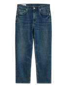 GANT Cropped Straight Stretch Jeans Blå