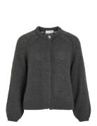 Vila Vimoyano O-Neck L/S Knit Cardigan Grå