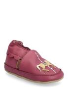 Melton Carousel Leather Slippers Lila