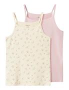 Name It Nkfstrap Top 2P Flower Noos Rosa