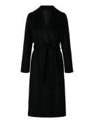 Selected Slfrosa Wool Blend Coat Noos Svart
