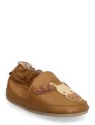 Melton Moose Leather Slippers Beige