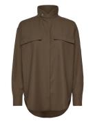 Copenhagen Studios Cph Overshirt 1 Wool Olive Khaki Green
