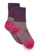 Melton Block Colour Socks Burgundy