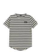 Indian Blue Jeans T-Shirt Stripe Badge Multi/patterned