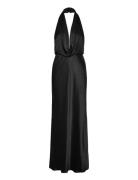 Bardot Nola Satin Cowl Maxi Dress Svart