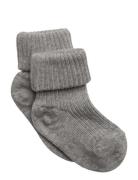 Mp Denmark Cotton Rib Baby Socks Grå