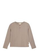 En Fant T-Shirt Ls Rib Beige