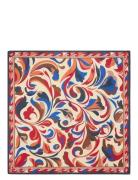 Mango Abstract-Print Satin Scarf Röd