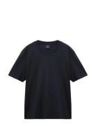 Mango Medium Weight Regular Fit T-Shirt Marinblå