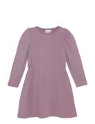 Minymo Dress Ls Glitter Rib Rosa