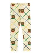 Mini Rodini Bear Check Aop Leggings Kräm
