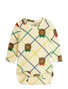 Mini Rodini Bear Check Aop Ls Body Kräm